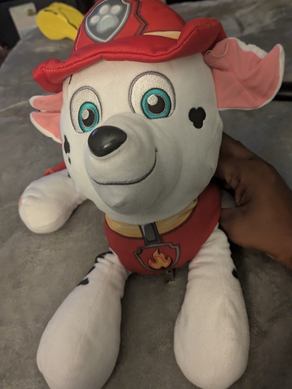 PAW Patrol Marshall Plush Backpack Nickelodeon Firefighter Dog Red White Kids